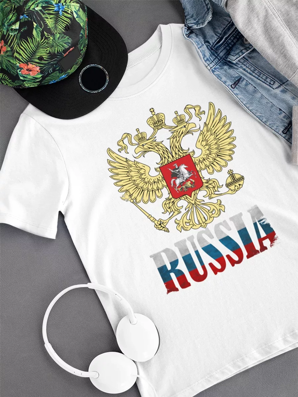 Футболка с гербом России