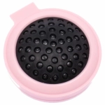 Расчёска массажная складная с зеркалом «БАМБИ БУМ», цвет розовый, d-6.5см (пакет с подвесом)