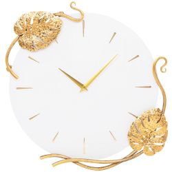 Часы настенные Monstera Deliciosa (Монстера) Айс Амбер