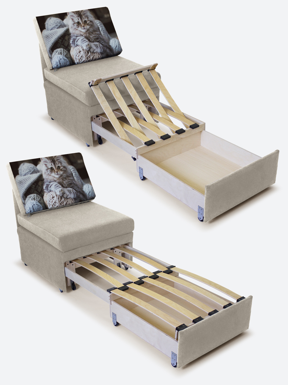 Кресло-кровать "Миник", купон Котенок в клубках