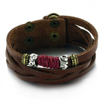 Браслет унисекс 2в1 из кожи SteelMan mn00389