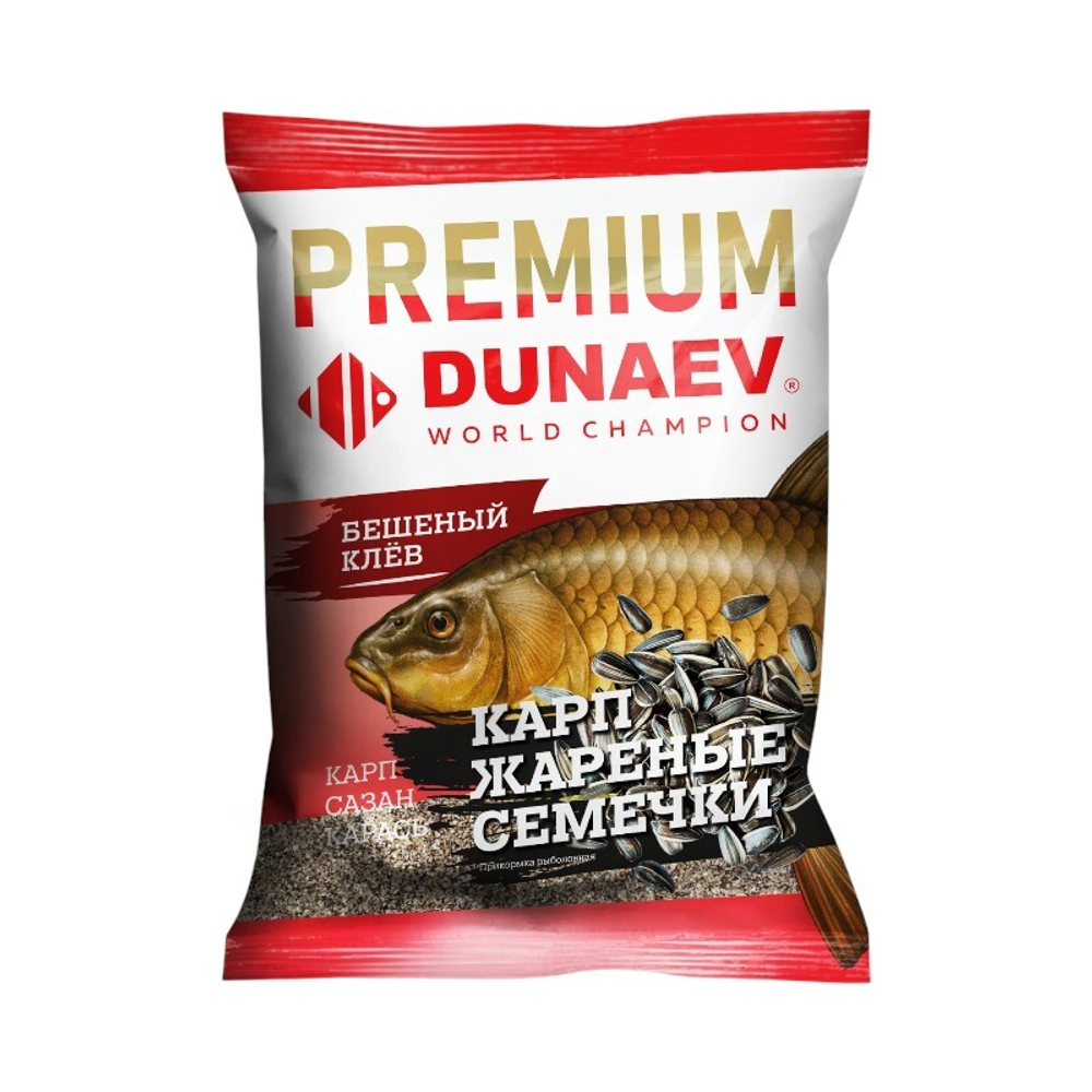 Прикормка "DUNAEV-PREMIUM" 1кг Карп-Сазан Жареная семечка