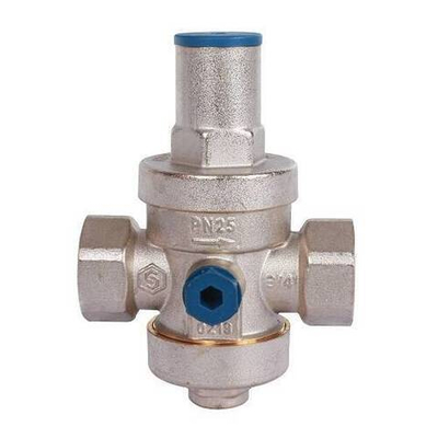 Регулятор давления поршневой STOUT - 3/4" (ВР/ВР, PN25, Tmax 130°C, EPDM, с выходом для манометра)