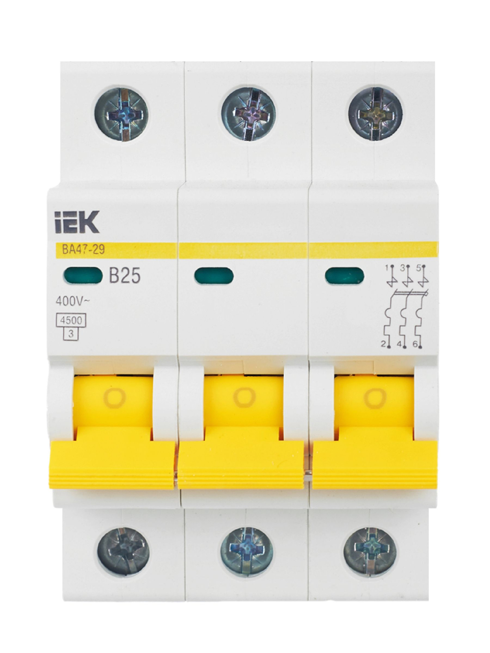 KARAT Автоматический выключатель ВА47-29 3P B 25А 4,5кА IEK