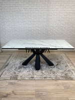 Кухонный раздвижной стол "Спайдер", итальянский мрамор