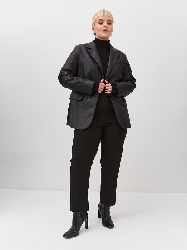 Жакет из экокожи, черный