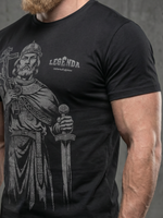 Футболка спортивная хлопковая мужская черная LEGENDA Князь