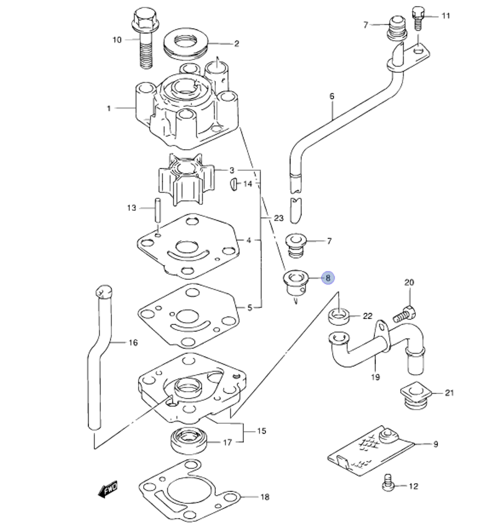 Втулка Suzuki 17564-93900-000
