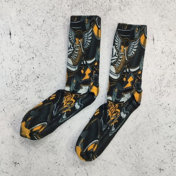 Носки Meikan G black/yellow