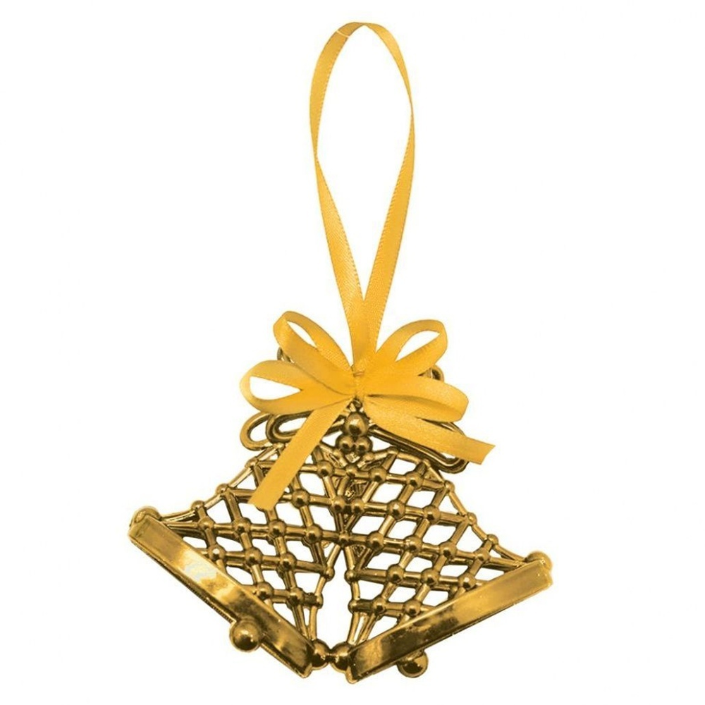 Подвеска декоративная с лентой "Колокольчики", золото (Аспект)