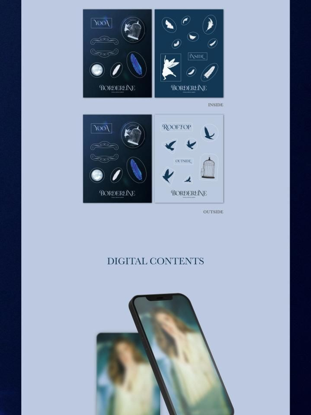 Альбом YOOA - BORDERLINE 1st Single Album POCAALBUM 2 Version SET