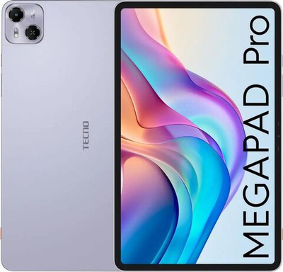 12" Планшет TECNO MegaPad Pro T1201 8/128 GB G100 4G, 2000 x 1200, 90Гц, Android 15, фиолетовый [t1201 128+8 aurora purple]