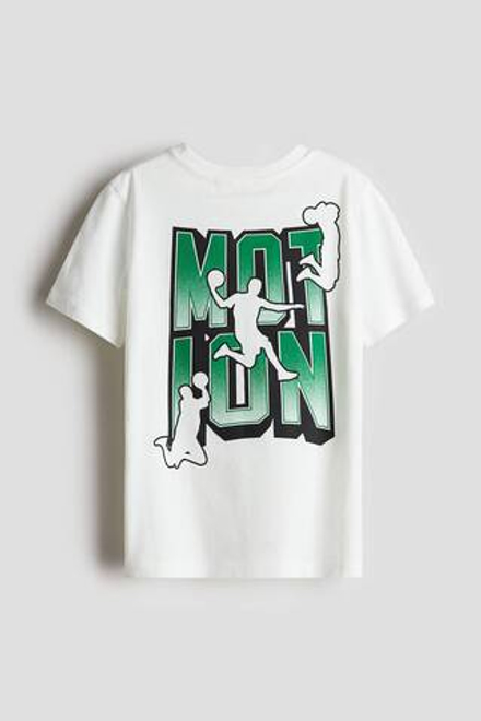H&M Футболка с принтом, белый