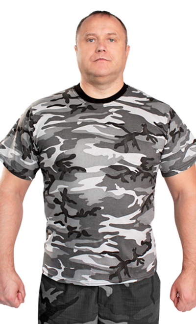 Футболка кулирка рис. серый КМФ