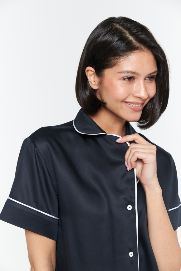 Пижама из тенселя с кантом - размер S