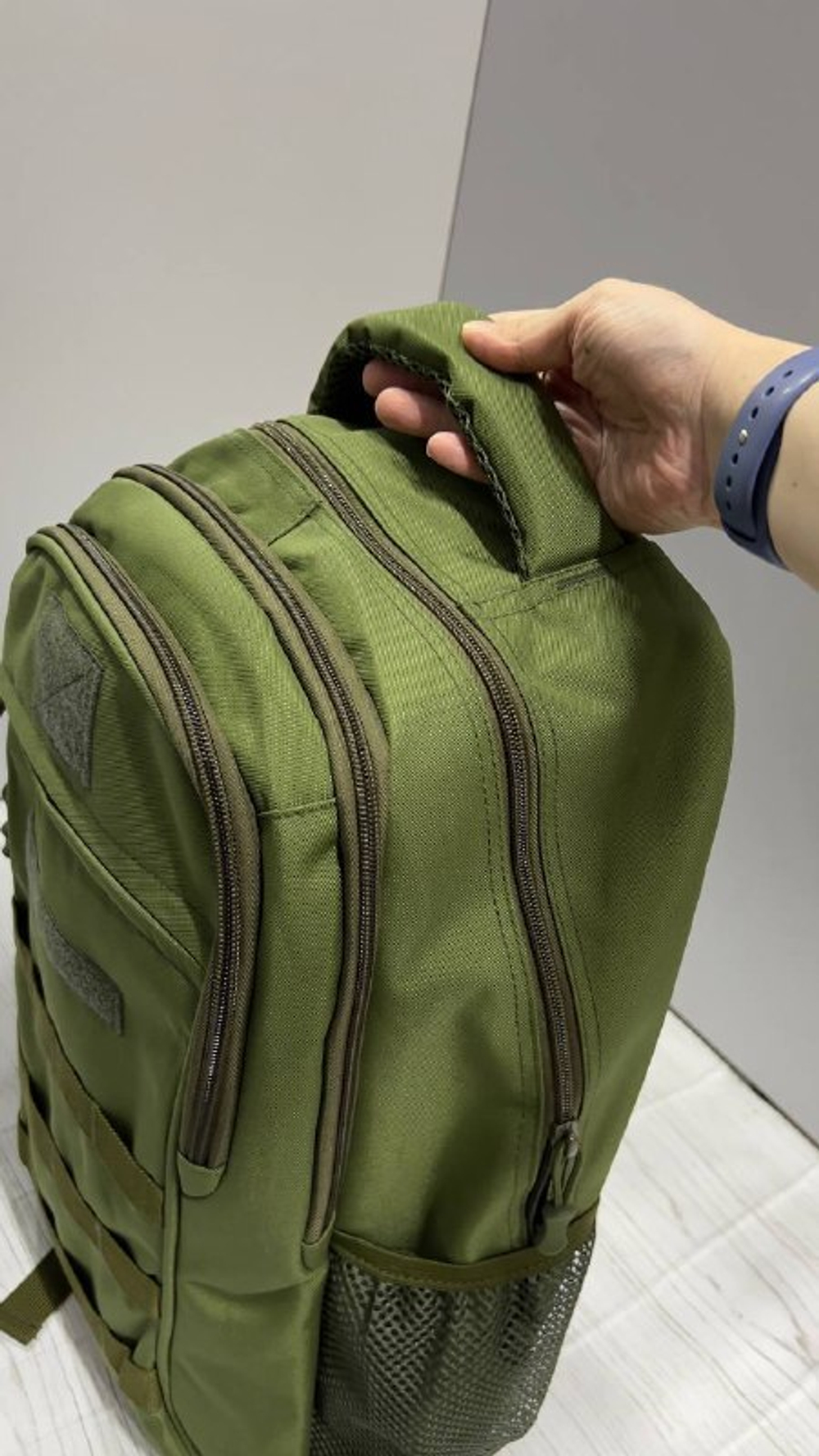 Тактический городской рюкзак с широкой ручкой / олива