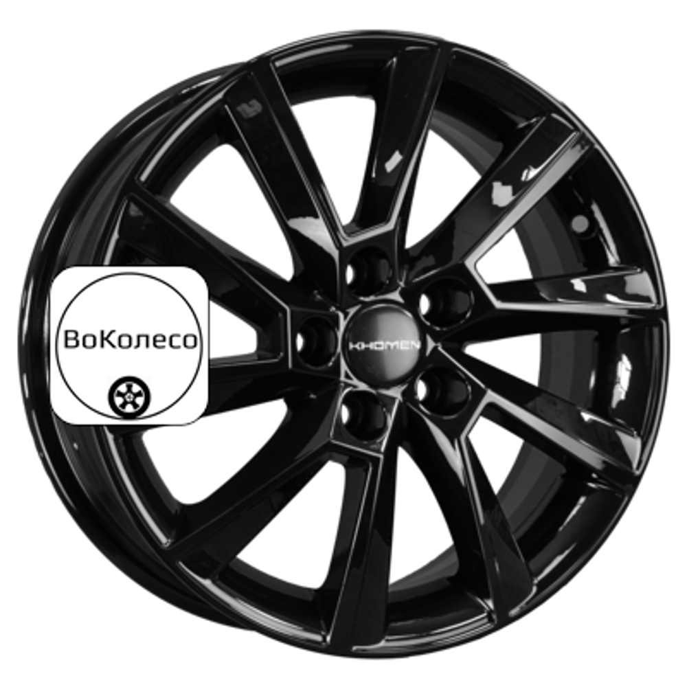 6x15/5x100 ET40 D57,1 KHW1507 (Polo) Black Khomen Wheels