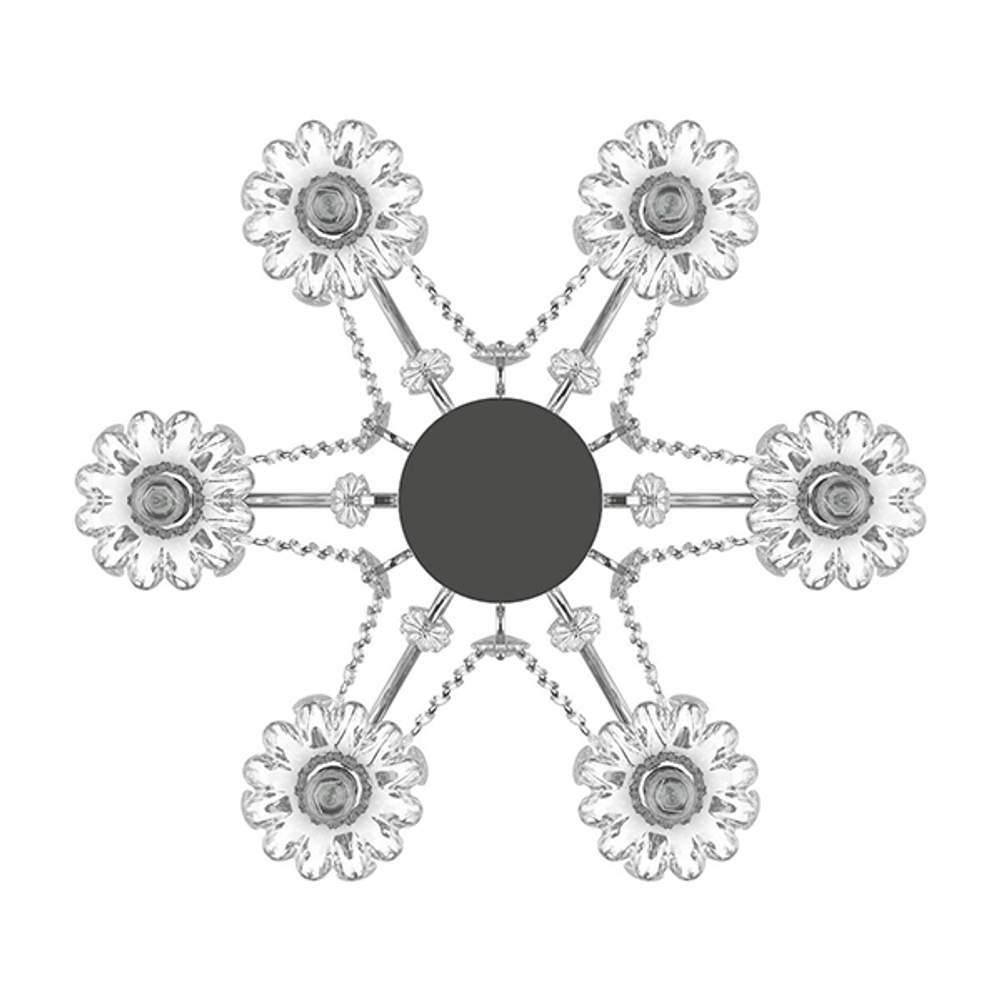 790064 Люстра SCHON 6x60W E14 Серебро