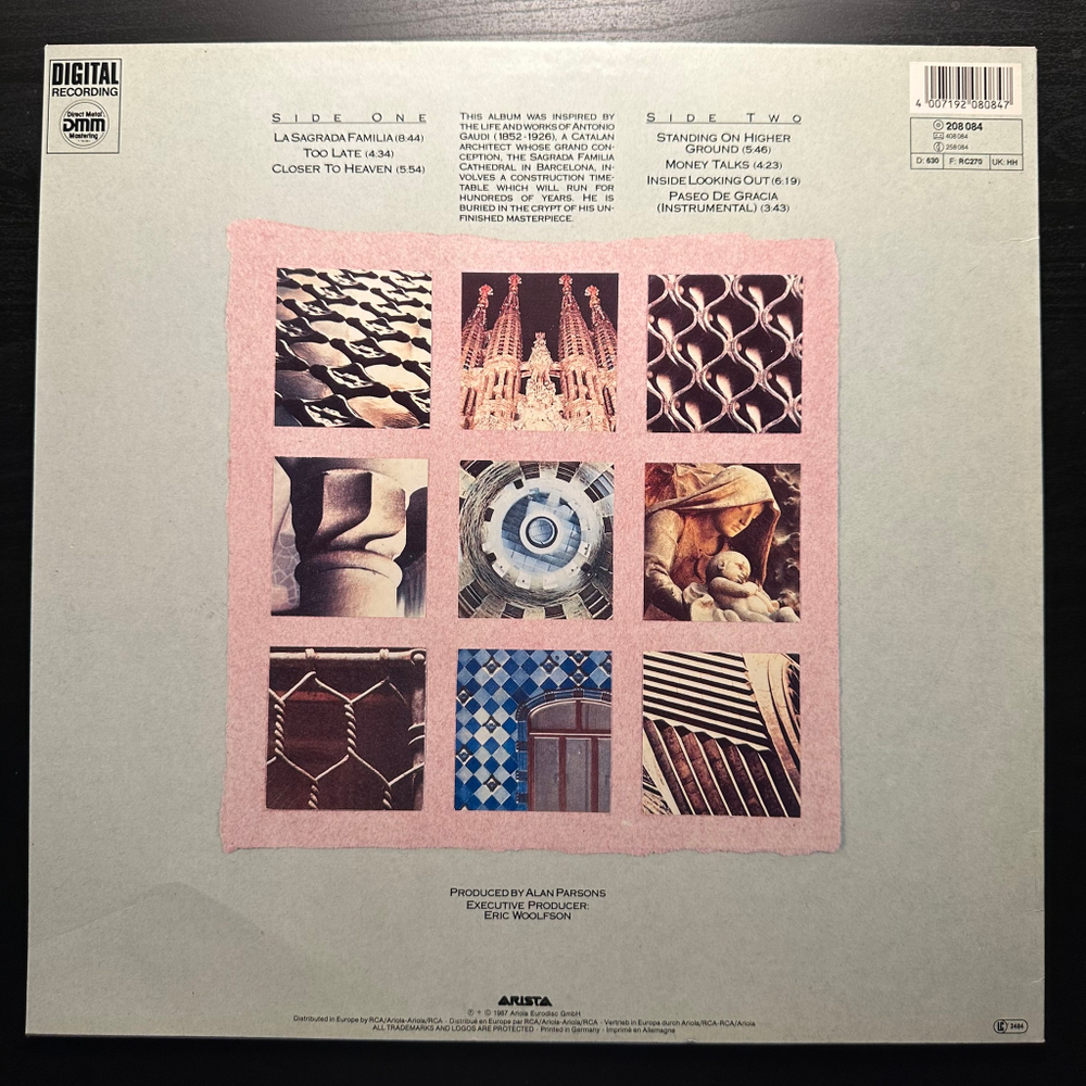 The Alan Parsons Project - Gaudi (Европа 1987г.)