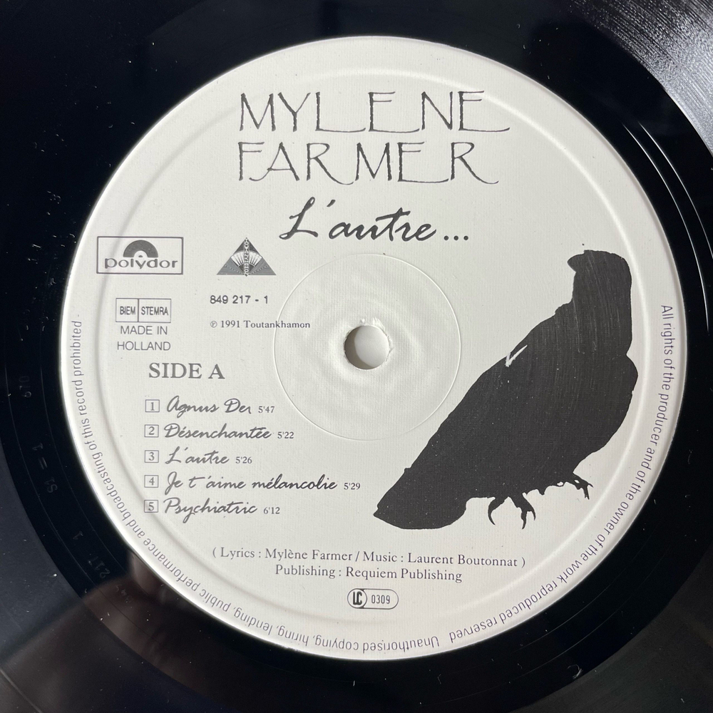 Винтажная виниловая пластинка LP Mylene Farmer L'Autre (Нидерланды 1991)