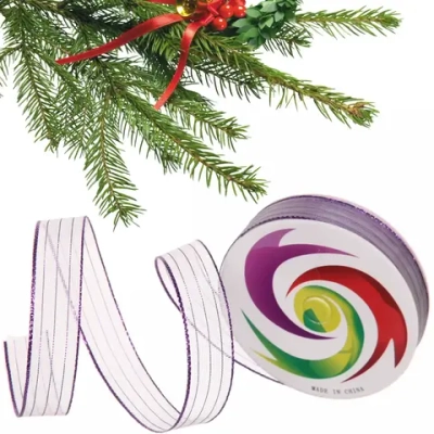 Лента для декорирования «Сияние» 1.5 см, 5 м, Фиолетовый (капрон)