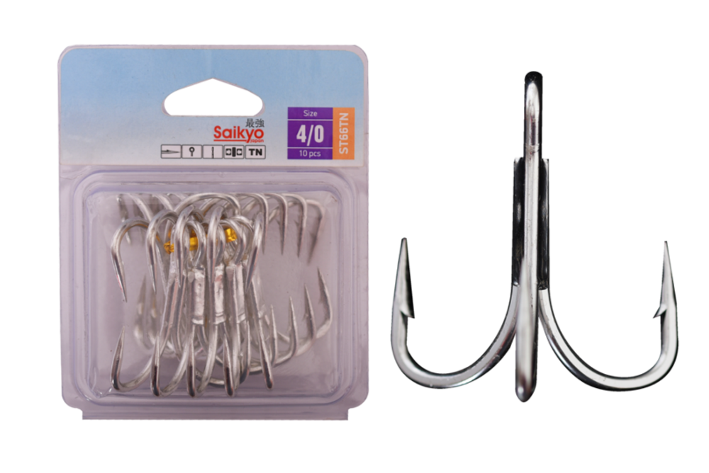 Крючки Saikyo тройн. ST66 № 4/0 (10 шт)