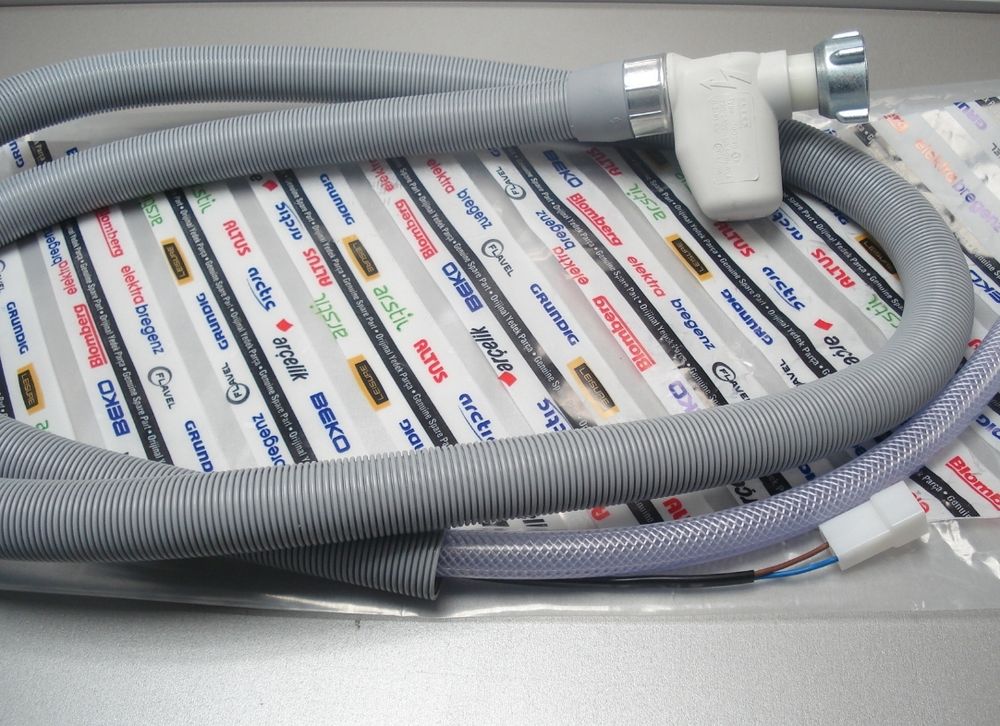 Шланг наливной (заливной) с аквастопом для стиральной/посудомоечной машины Beko (Беко) - 1885090100, 1885090400, 1760360100