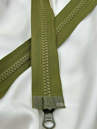 Молния YKK тракторная , двухзамковая тип 8 888 зеленого цвета