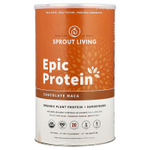 Sprout Living, Epic Protein®, органический растительный протеин и суперпродукты, шоколадная мака, 912 г (2 фунта)