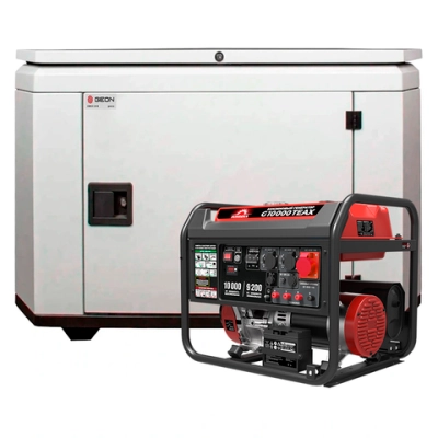Генератор бензиновый SUNREKA G10000TEAX с кожухом Geon 1400SS RAL 7035