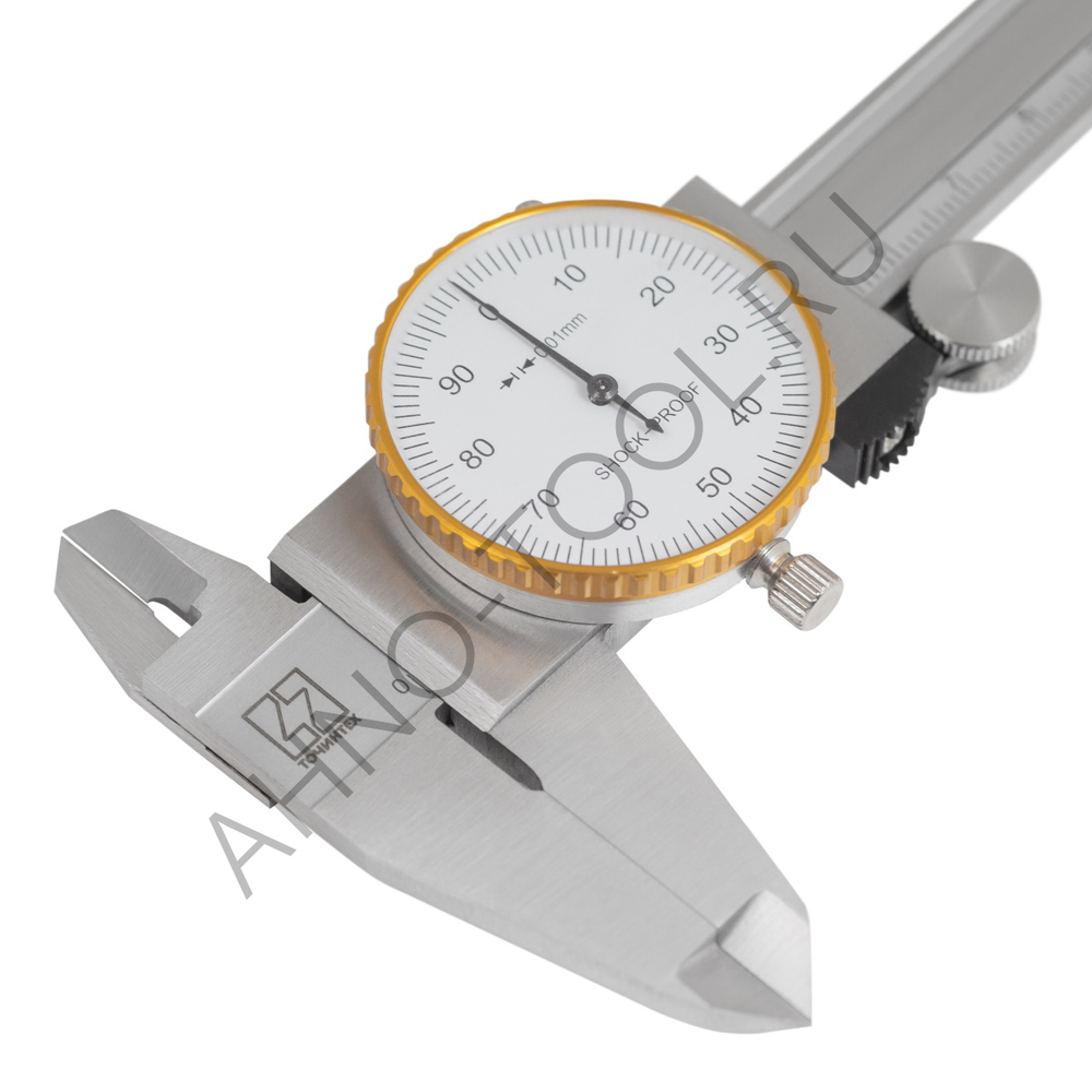 Штангенциркуль с круговой шкалой ШЦК-200-0.01 ГОСРЕЕСТР 89053-23 нерж.сталь ТОЧИНТЕХ