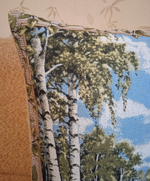 Декоративный гобеленовый чехол для интерьерной подушки Березовый край 47*47