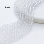 Горный хрусталь граненый бусины, размер около 4,2-4,3 мм, цена за отрезок 19 см (1/2 нити)