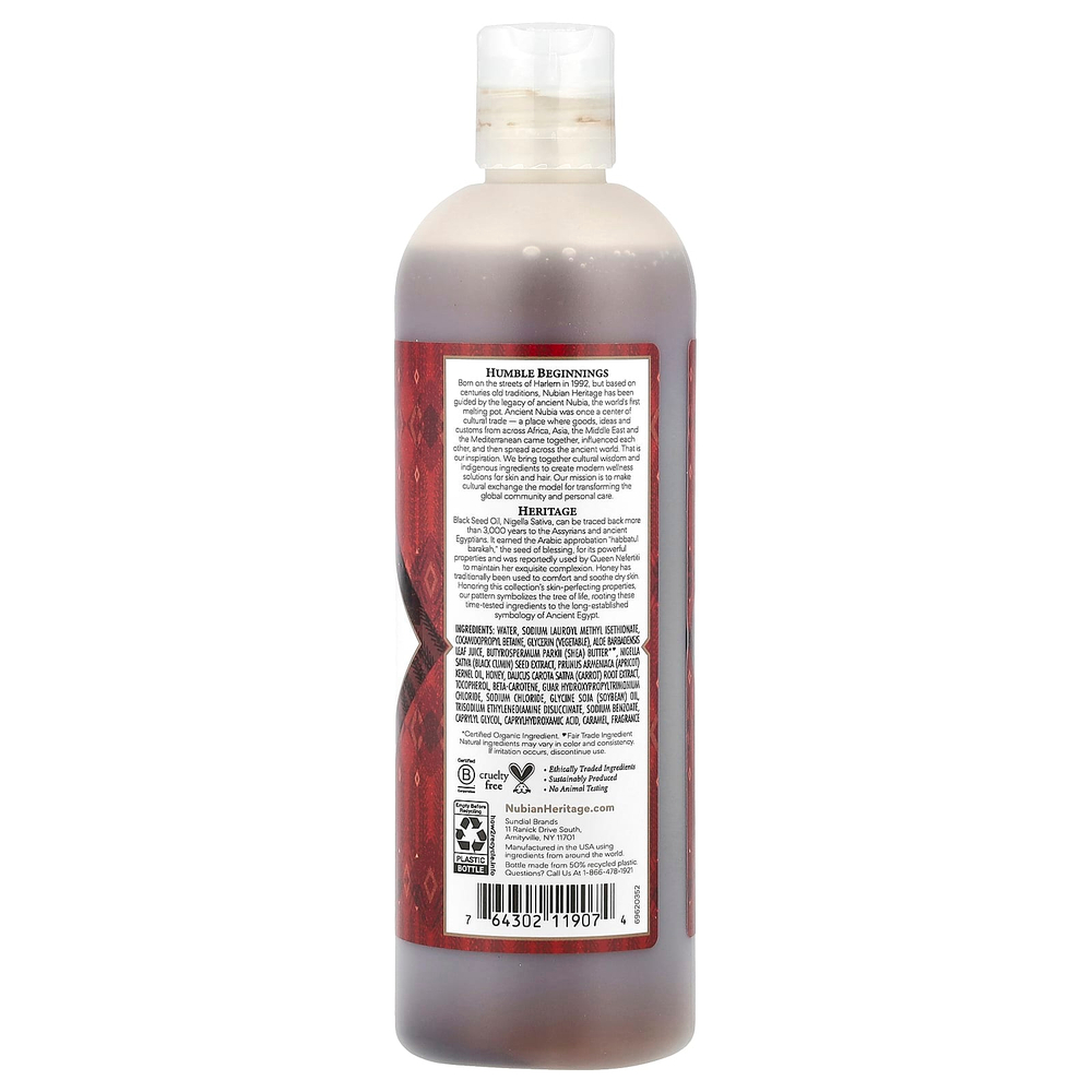 Nubian Heritage, Гель для душа, мед и черный тмин, 384 мл (13 жидк. унций)