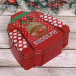 Банка жестяная 16,5*16,5*3,7см «Свитерок» Лосик