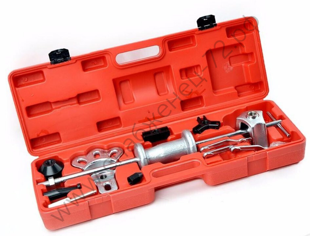 Съемник с обратным молотком универсальный, набор 16 предметов