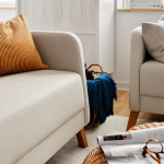 2-местный диван - IKEA LINANÄS/LINANAS, 77x80x137см, серый/светло-серый, ЛИНАНАС ИКЕА