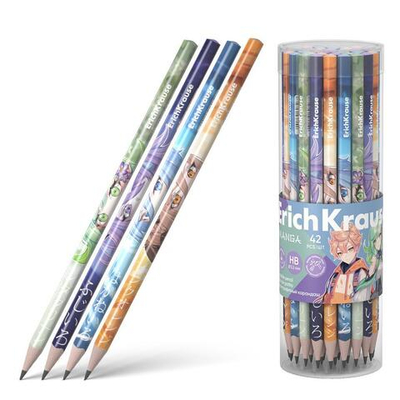 Карандаш ч/г трехгранный, HB "Manga" (Erich Krause)