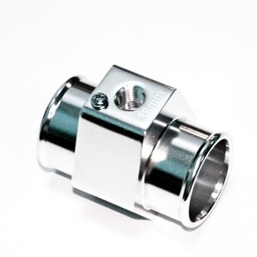 Адаптер / проставка для установки датчика охлаждающей жидкости DEPO Racing 38мм серебристая