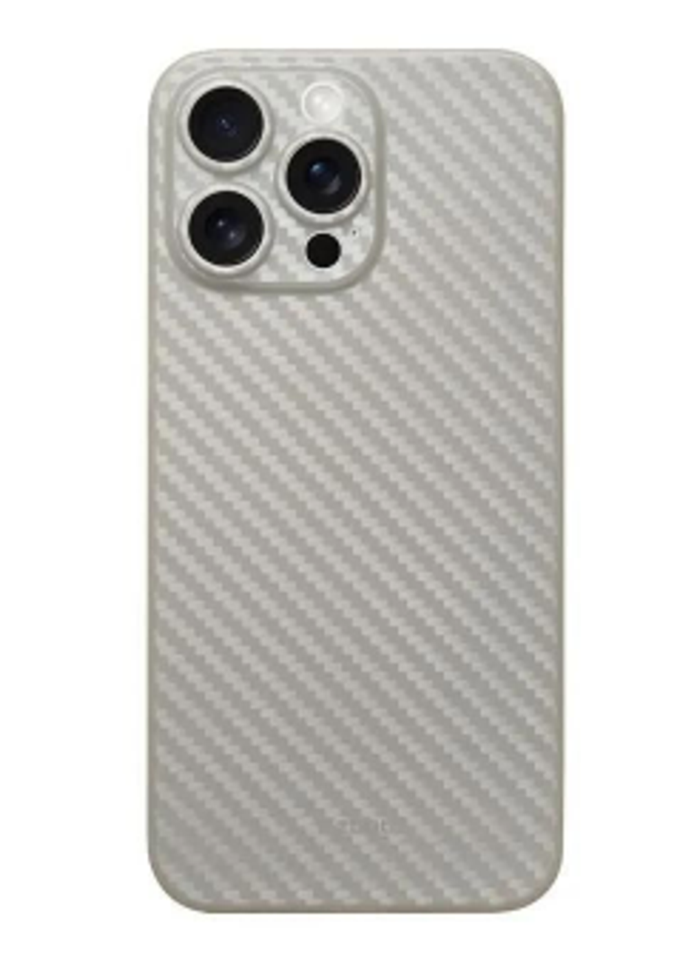 Чехол-накладка Kzdoo Keivlar Case для iPhone 15 Pro Max карбоновый (титаново-серый в полоску)
