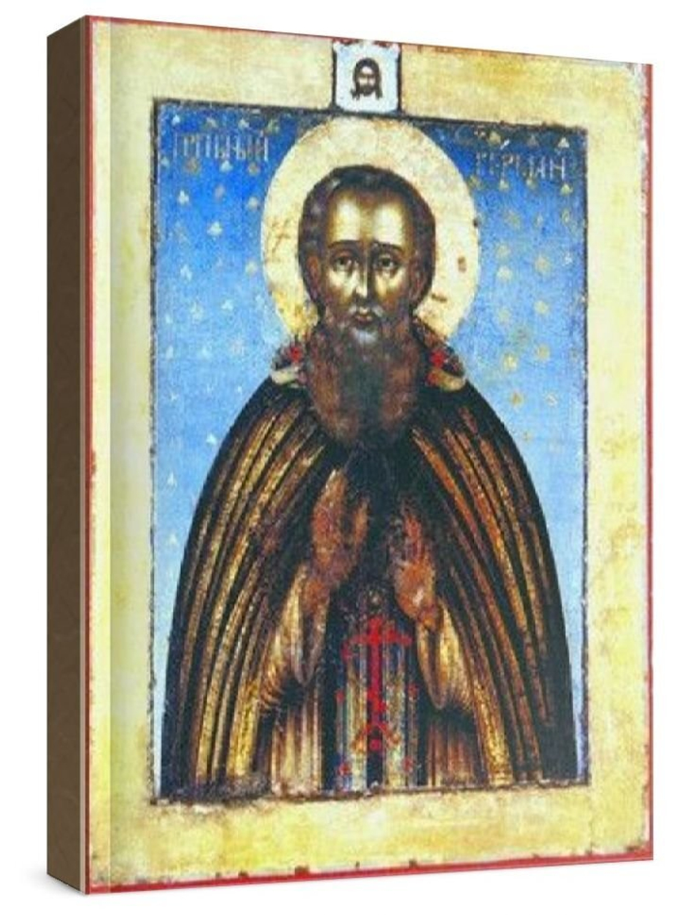 Герман Соловецкий (рукописная икона)