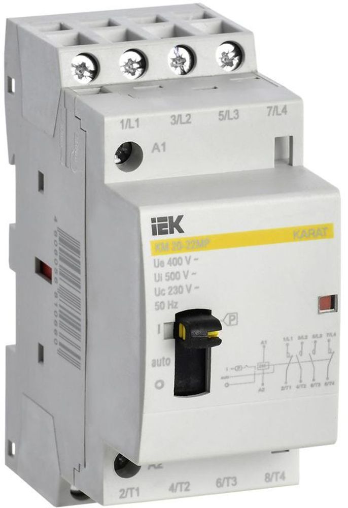 Контактор модульный КМ20-22МР AC с ручным управ. KARAT IEK MKK12-20-22