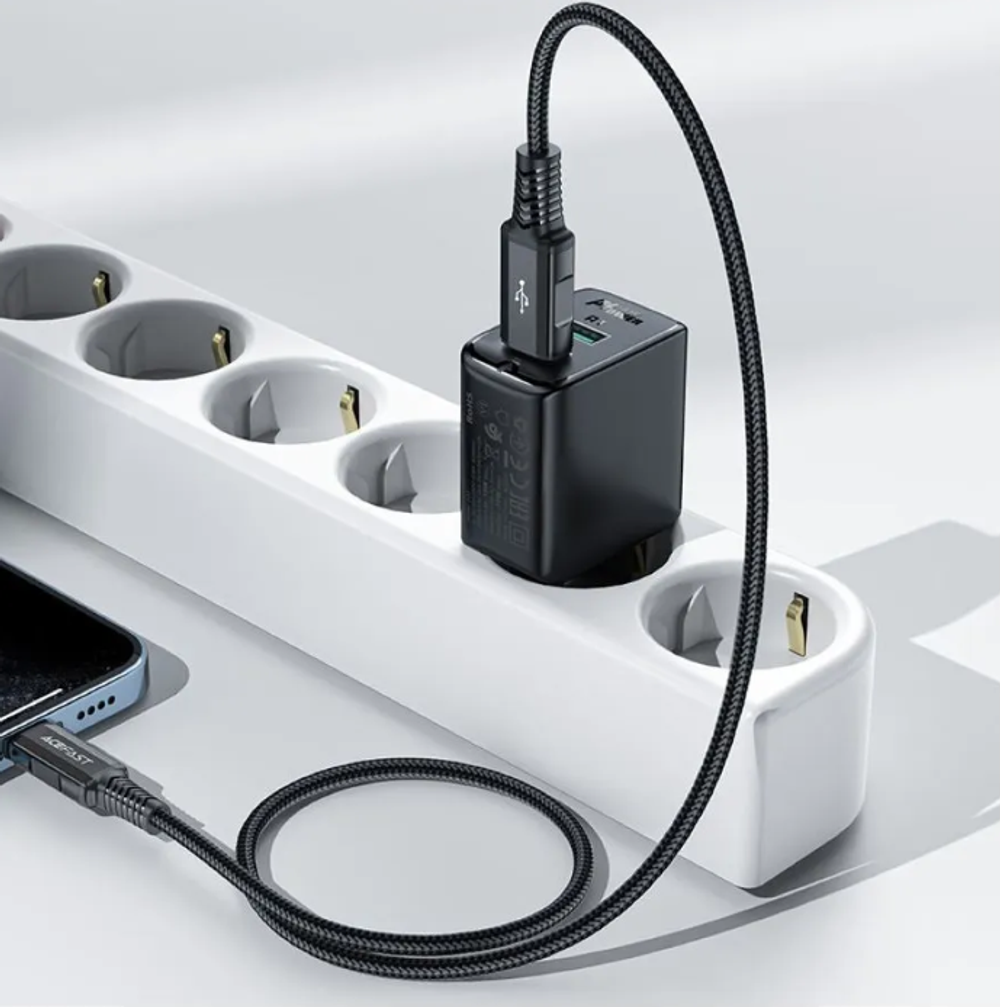Зарядное устройство двухпортовое ACEFAST A33 QC 18W USB-A+USB-A