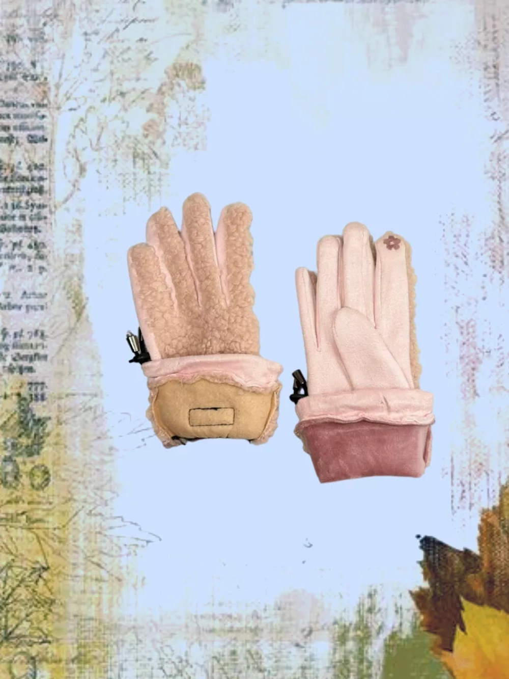 перчатки демисезонные теплые флисовые Adidas