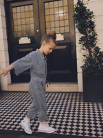 Комбинезон джинсовый для девочки Next E87-242, Синий, Белый