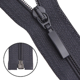 Молния витая Тип 6 1 замок Arta-F (301 графит)