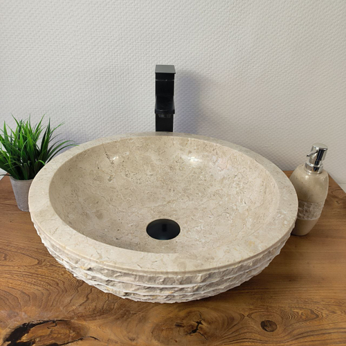 Раковина из мрамора Bowl Cream Marmo BM-65928 45х45х15