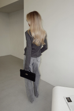 Кардиган из пряжи с кашемиром с оборкой