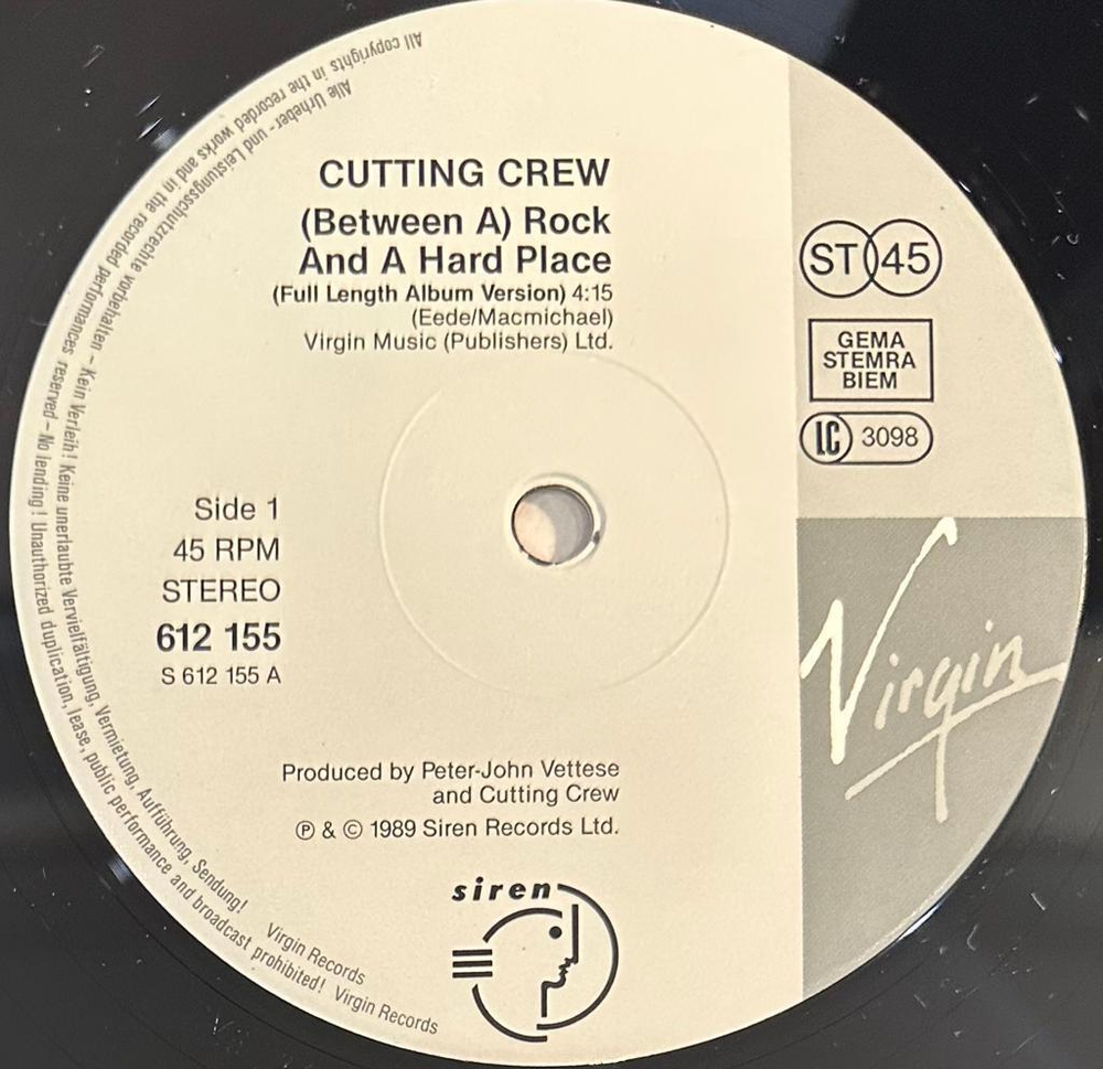 Cutting Crew - (Between A) Rock And A Hard Place (Германия 1989г.) Maxi-Single