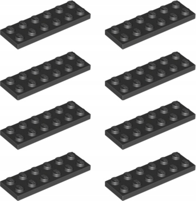 Lego 100шт Плитка 2х6 (черный) 379526
